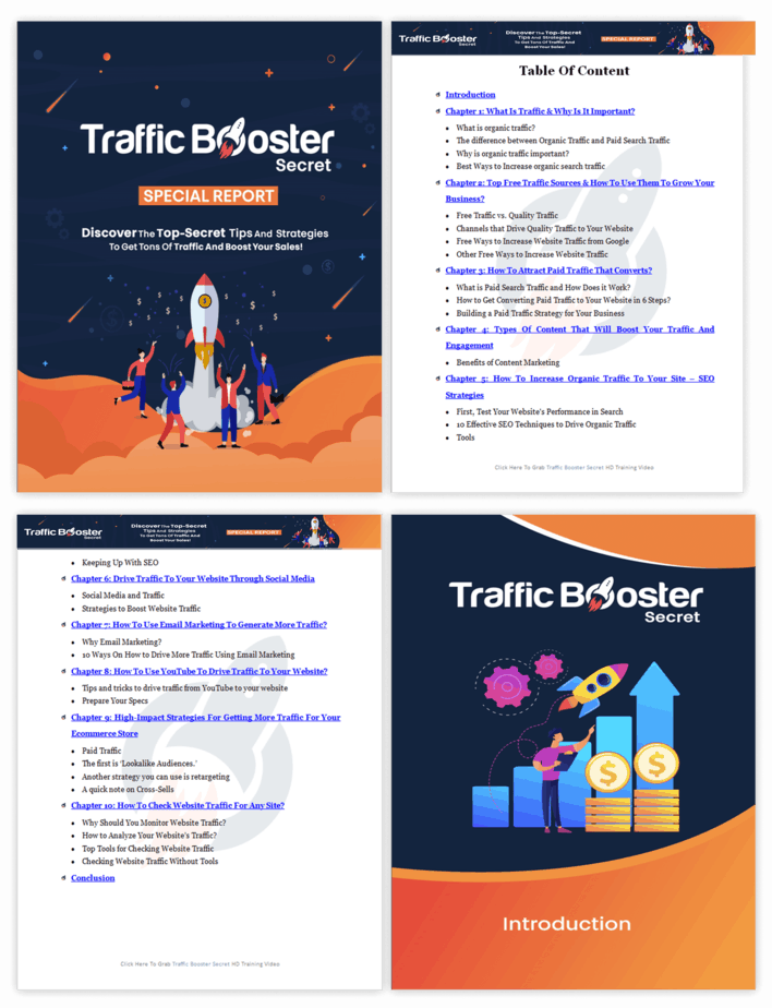 Traffic Booster Secret PLR Sales Funnel Upsell Report Screenshot
