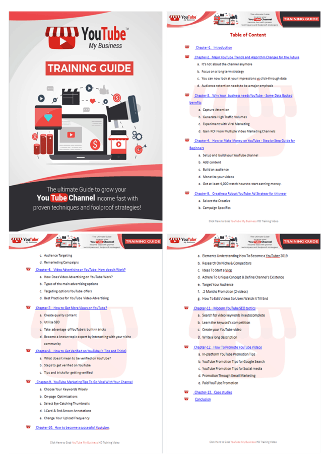 YouTube My Business PLR Sales Funnel Training Guide Screenshot