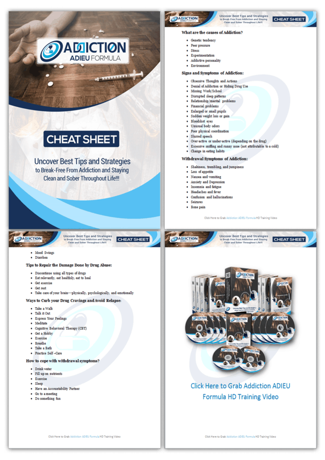 Addiction Adieu Formula PLR Sales Funnel Cheatsheet Screenshot 1