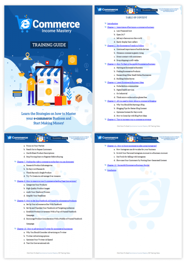 Ecommerce Income Mastery PLR Sales Funnel | Ecommerce PLR