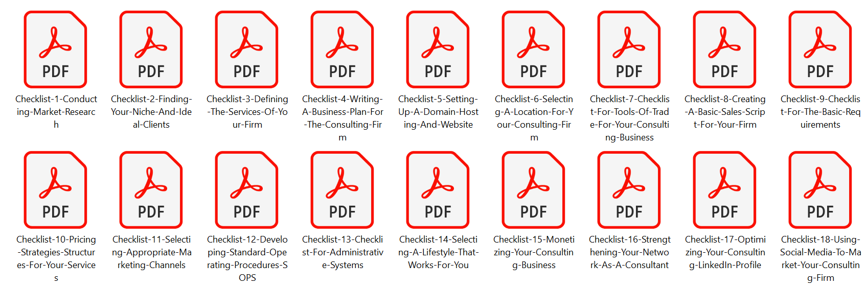 Internet Marketing Checklists Consulting Screenshot