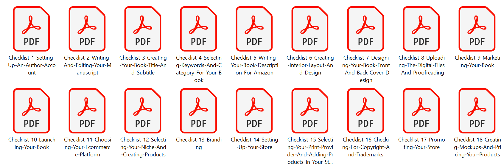 Internet Marketing Checklists Kindle Publishing and POD Screenshot