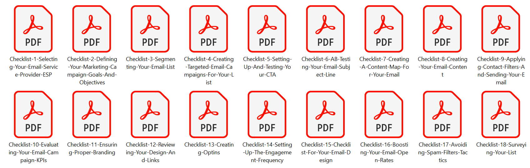 Internet Marketing Checklists List Engagement Screenshot