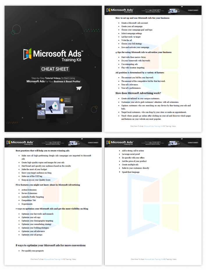 Microsoft Ads Cheat Sheet 1