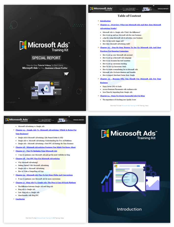 Microsoft Ads Squeeze Page Free Report 1