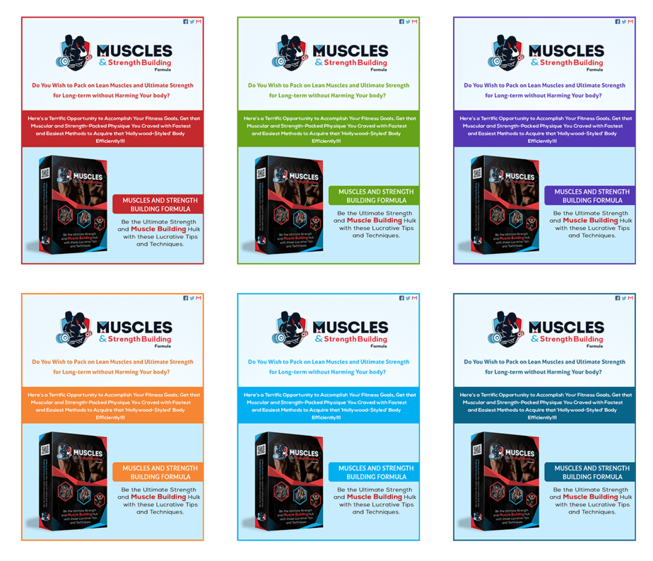 Muscles and Strength Building Formula PLR Sales Funnel Professional Minisites