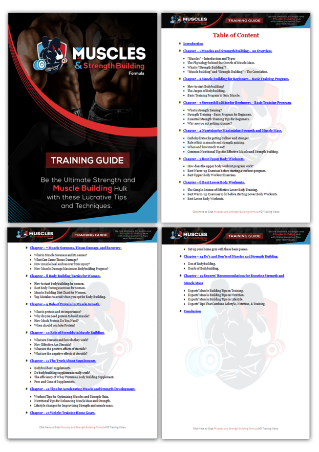 Muscles and Strength Building Formula PLR Sales Funnel Training Guide Screenshot