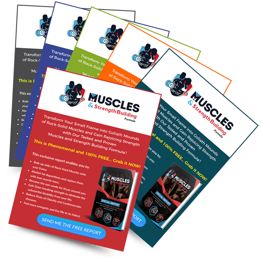 Muscles and Strength Building Formula PLR Sales Funnel Upsell Squeeze Page