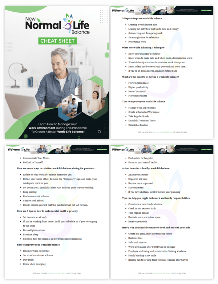 New Normal Life Balance PLR Sales Funnel Cheatsheet Screenshot New Normal Life Balance PLR Sales Funnel Cheatsheet Screenshot