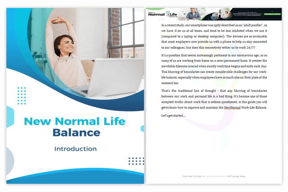 New Normal Life Balance PLR Sales Funnel Training Guide New Normal Life Balance PLR Sales Funnel Training Guide