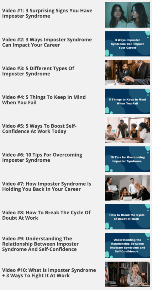Overcome Imposter Syndrome Videos