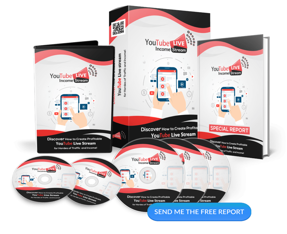 YouTube Live Income Stream PLR Sales Funnel Upsell Squeeze Page Graphics