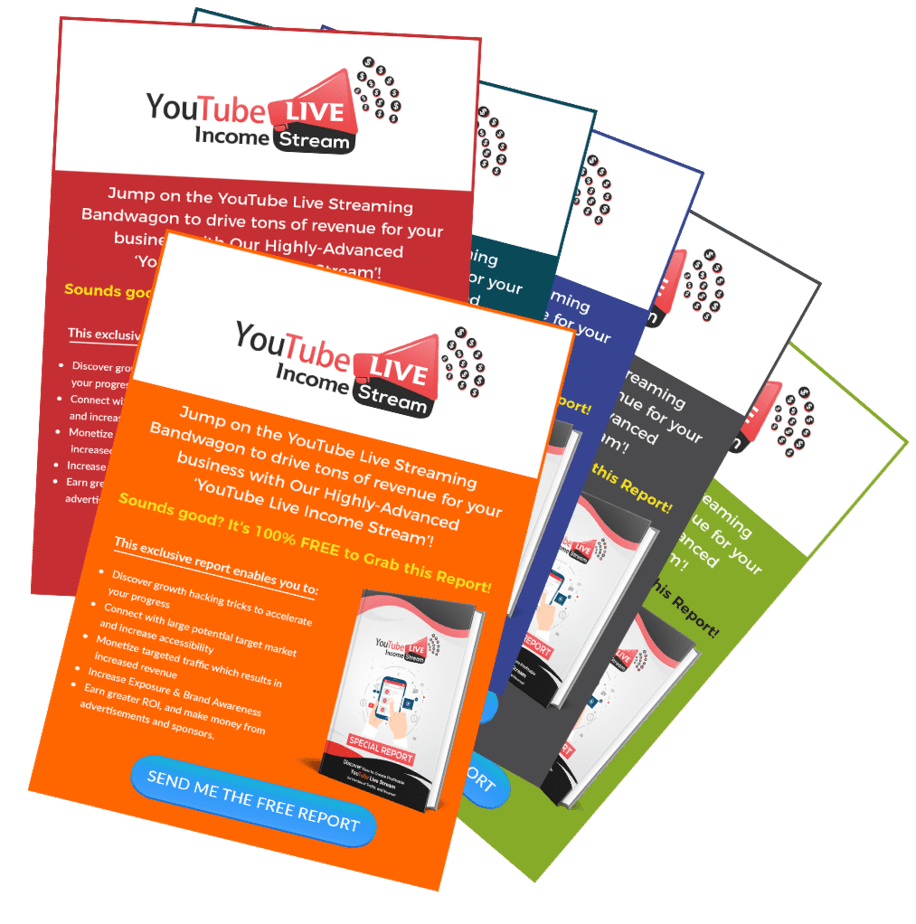YouTube Live Income Stream PLR Sales Funnel Upsell Squeeze Page