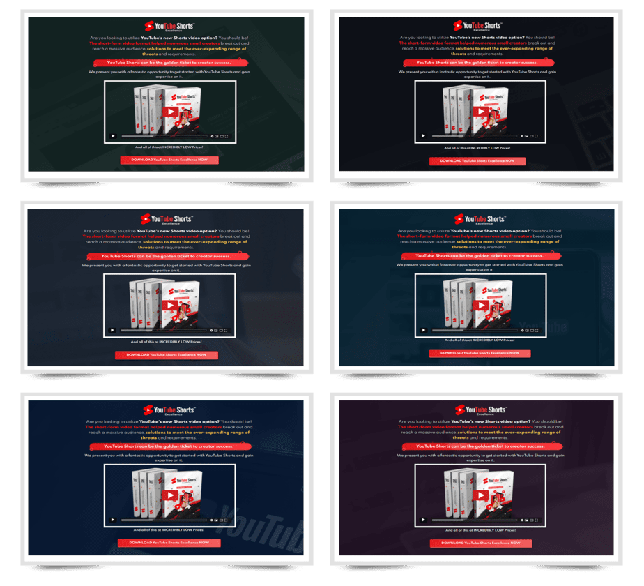 YouTube Shorts Excellence PLR Sales Funnel Professional Minisites