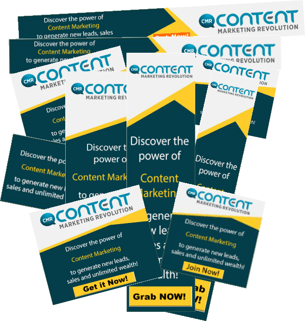Content Marketing Revolution PLR Sales Funnel Animated Banners