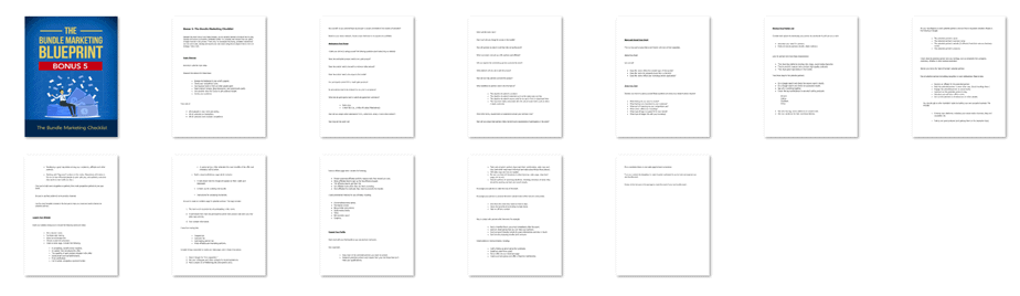 The Bundle Marketing Checklist Screenshot