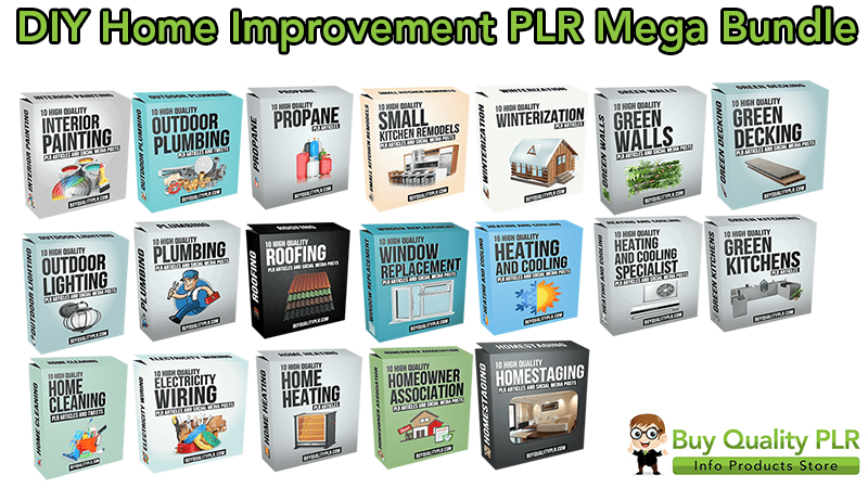 DIY Home Improvement PLR Mega Bundle