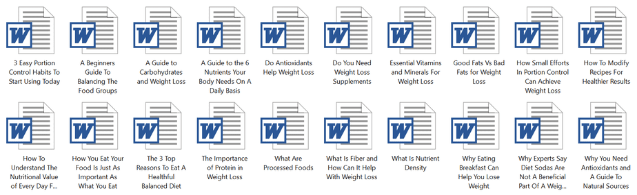 Nutrition for Losing Weight Free Premium PLR Articles Screenshot Nutrition for Losing Weight Free Premium PLR Articles Screenshot