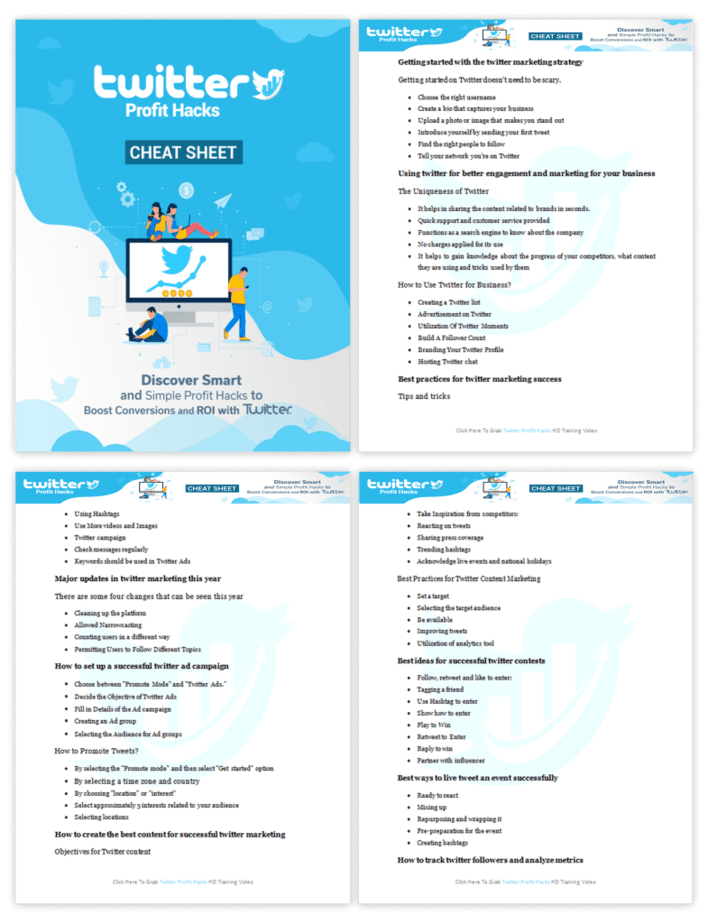 Twitter Profit Hacks PLR Sales Funnel | High Quality Twitter PLR Package
