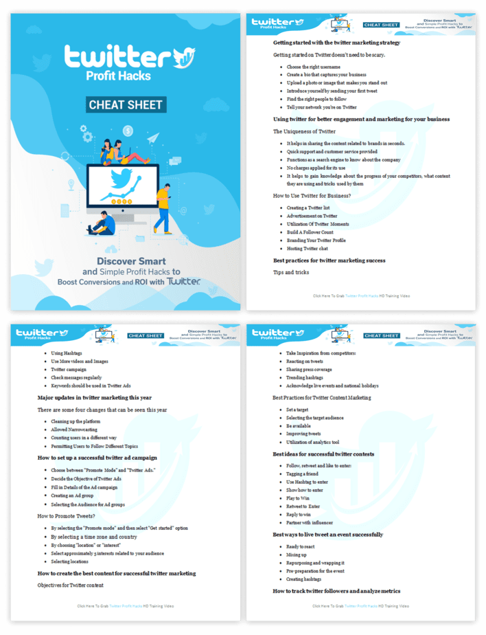 Twitter Profit Hacks PLR Sales Funnel Cheatsheet Screenshot Twitter Profit Hacks PLR Sales Funnel Cheatsheet Screenshot