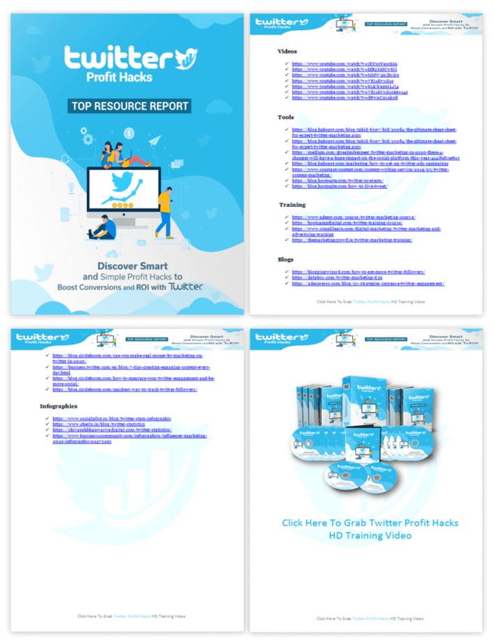 Twitter Profit Hacks PLR Sales Funnel | High Quality Twitter PLR Package