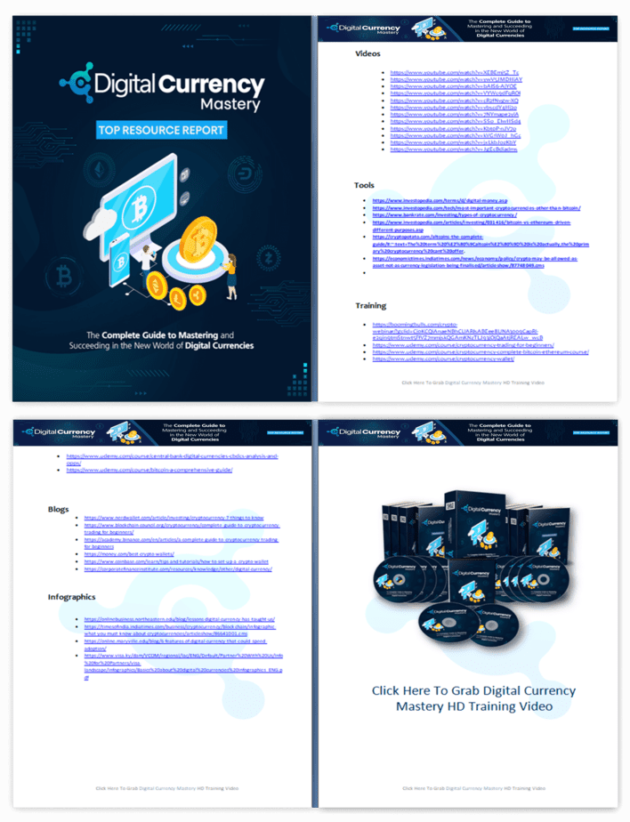 Digital Currency Mastery PLR Sales Funnel Top Resource Report Screenshot