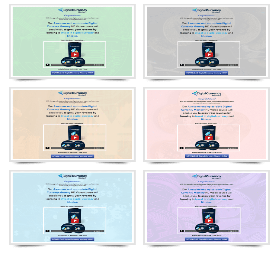 Digital Currency Mastery PLR Sales Funnel Upsell Minisites