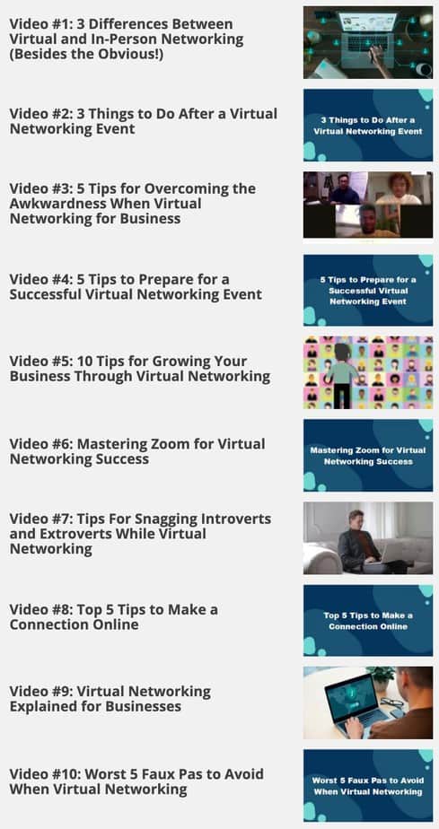 Virtual Networking Success Videos