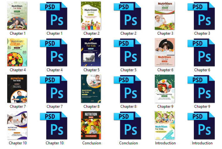 Nutrition for Kids PLR Sales Funnel PDF Graphics