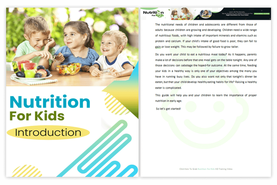 Nutrition for Kids PLR Sales Funnel Training Guide 