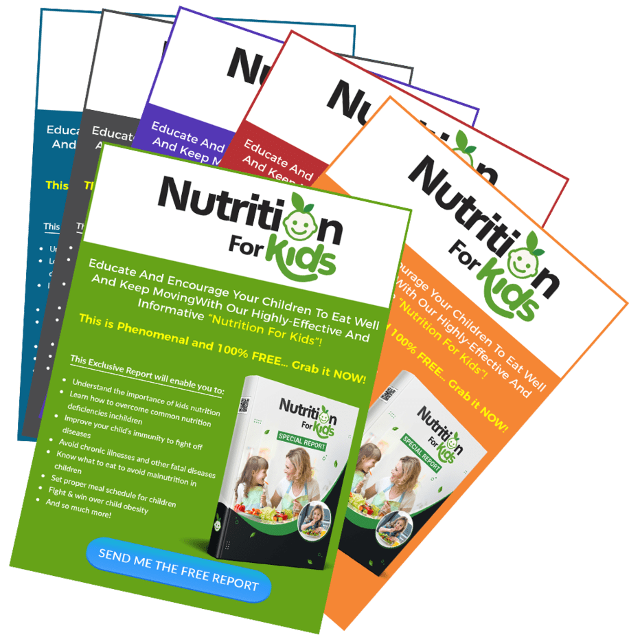 Nutrition for Kids PLR Sales Funnel Upsell Squeeze Page