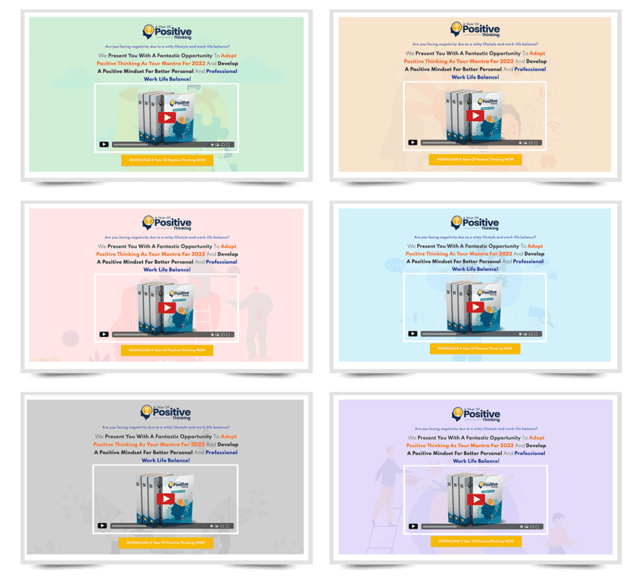 Positive Thinking PLR Sales Funnel Professional Minisites 1