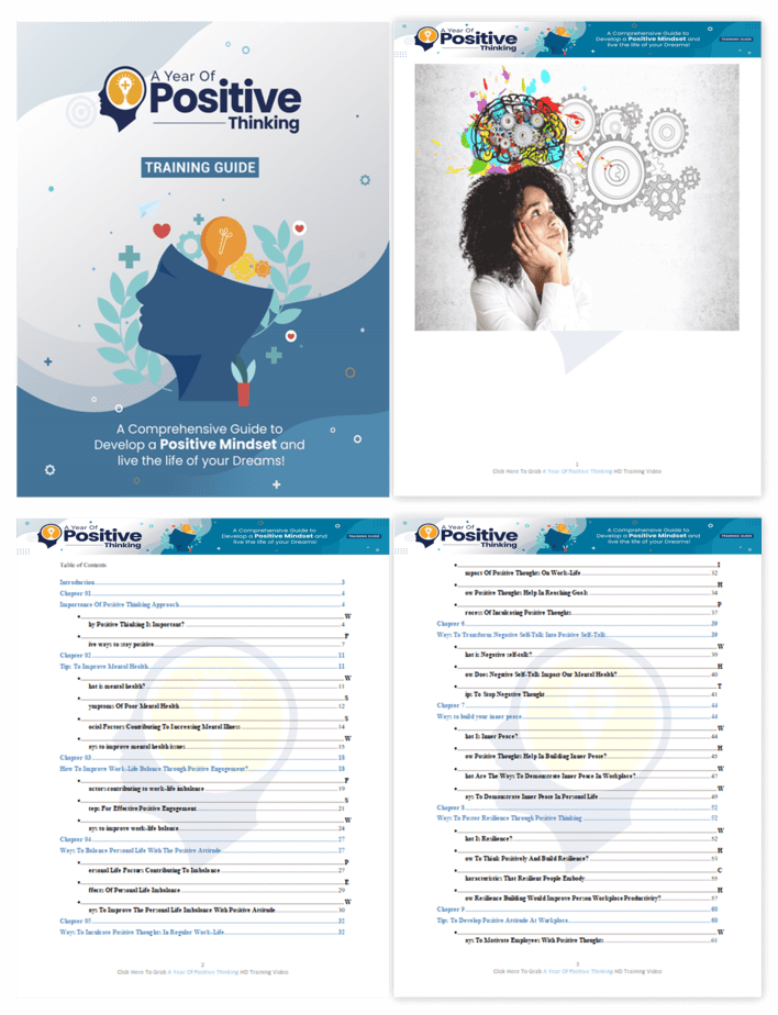 Positive Thinking PLR Sales Funnel Training Guide Screenshot