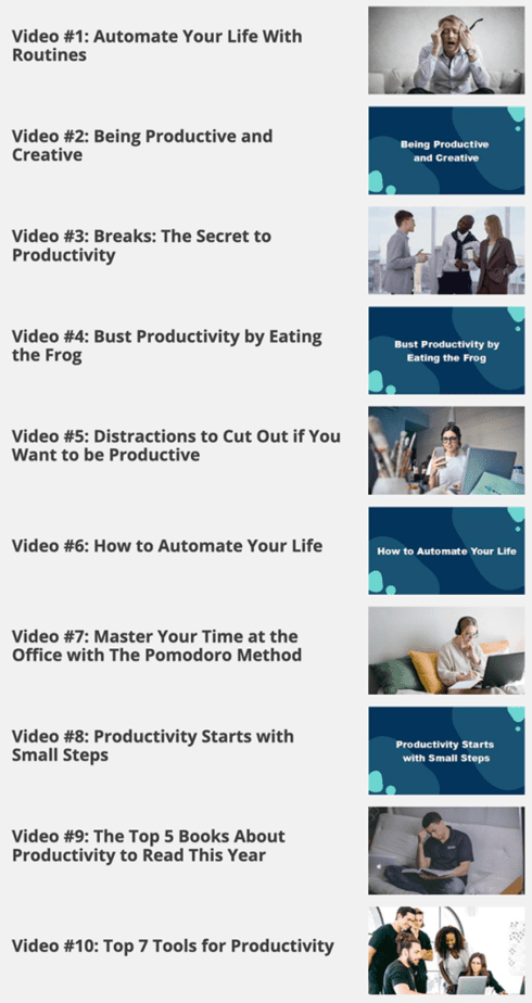 Simple Productivity Sales Funnel with Master Resell Rights