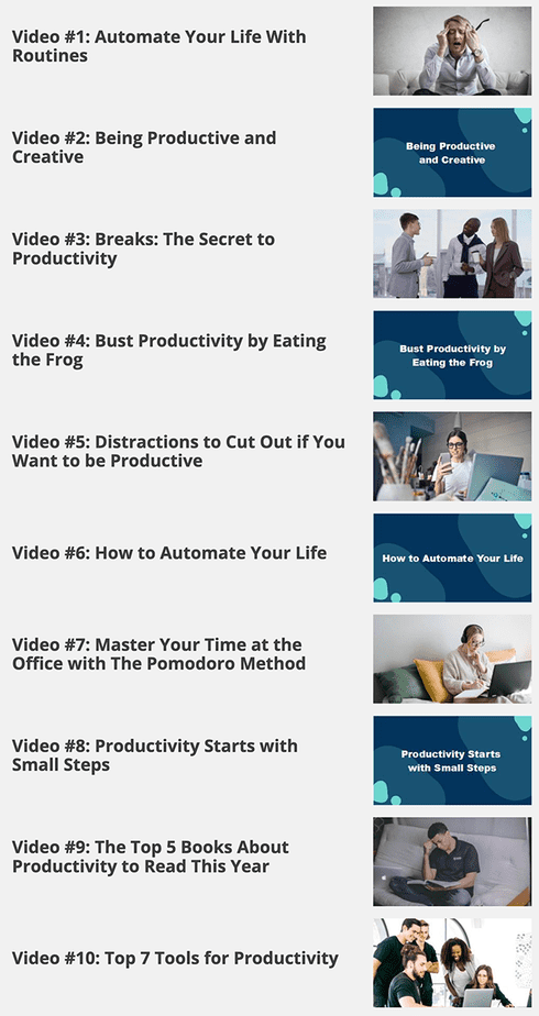 Simple Productivity Videos