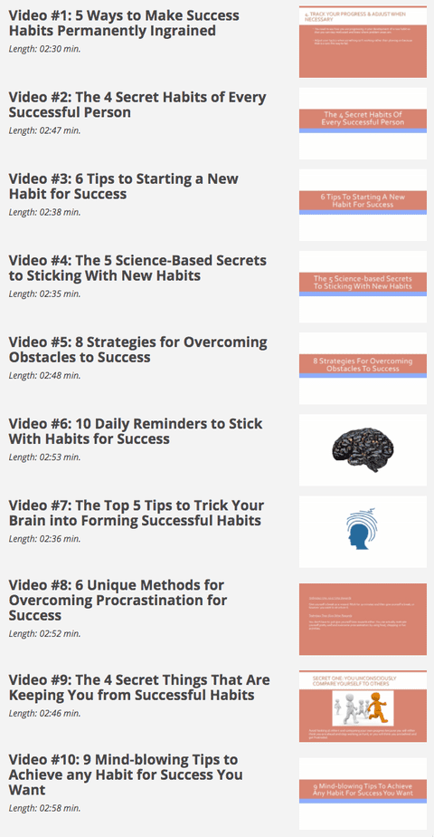 Winning Habits Videos