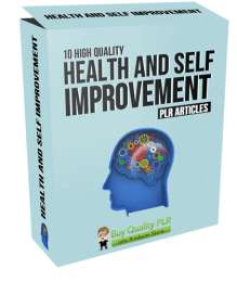 10 High Quality Health and Self Improvement PLR Articles