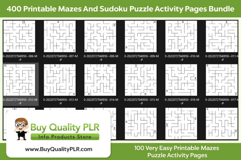 100 Very Easy Printable Mazes Puzzle Activity Pages 100 Very Easy Maze Printables