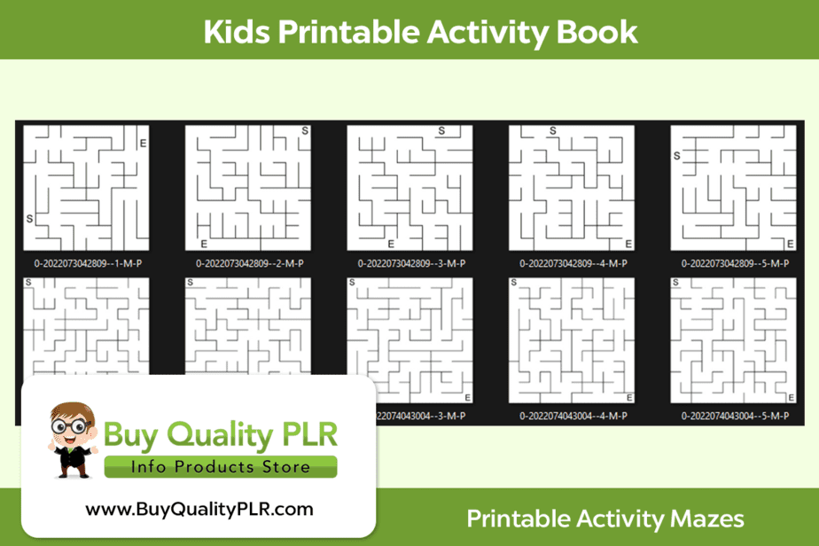 Printable Activity Mazes