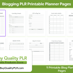 Blogging PLR Printable Planner Pages