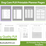 Dog Care PLR Printable Planner Pages