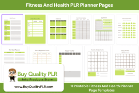 Fitness And Health PLR Planner Pages