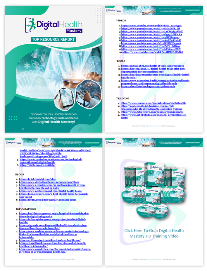 Digital Health Mastery PLR Sales Funnel Top Resource Report Screenshot