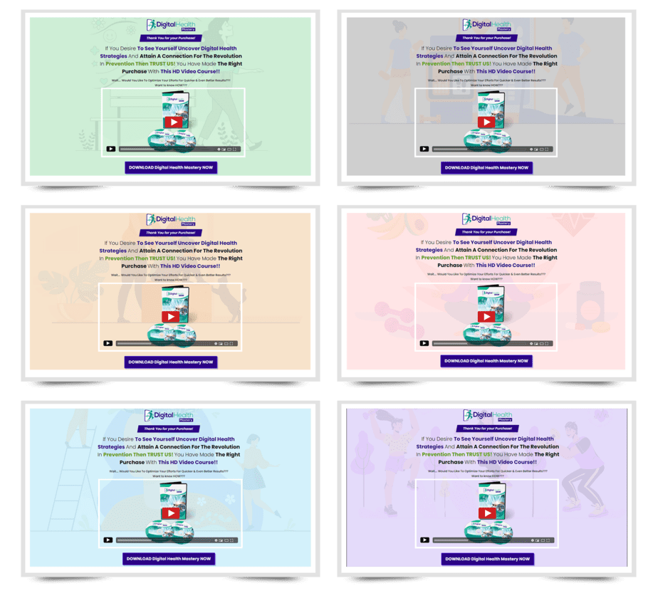 Digital Health Mastery PLR Sales Funnel Upsell Minisites