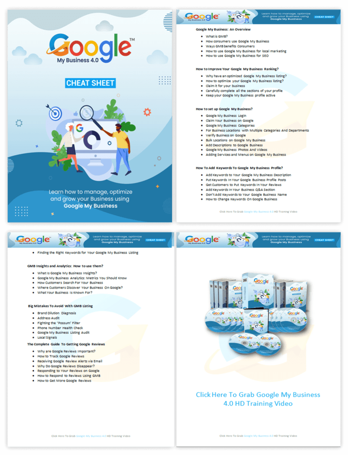 Google My Business 4.0 PLR Sales Funnel Cheatsheet Screenshot