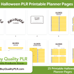 Halloween PLR Printable Planner Pages