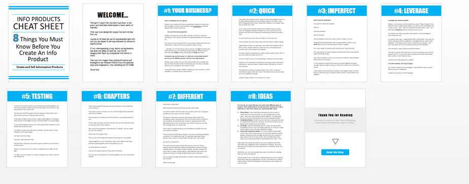 Info Product Creation PLR Cheat Sheet Powerpoint Slides