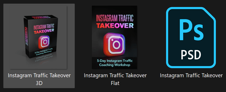 Instagram Traffic Takeover 5-Day PLR Video Workshop Graphics