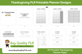 Thanksgiving PLR Printable Planner Designs