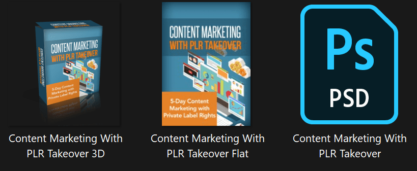 Content Marketing With PLR Takeover 5 Day PLR Video Workshop Graphics